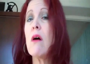 Sweet redhead MILF rides on her lovely son